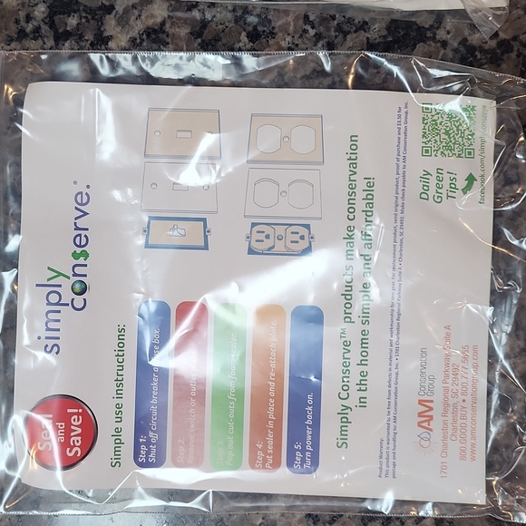 Simply conserve lot of 2 switch and outlet insulating sealers new in package - Picture 5 of 6